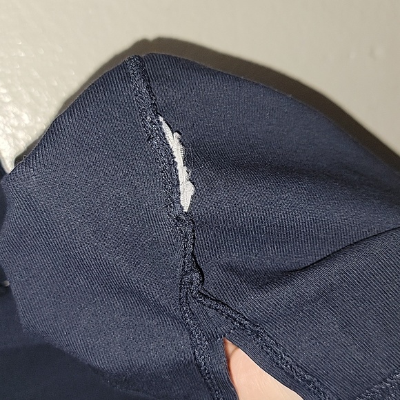 EUC Ralph Lauren Stretch Cotton Blend Boat Neck Short Rolled Sleeve Navy Shirt - Picture 9 of 10